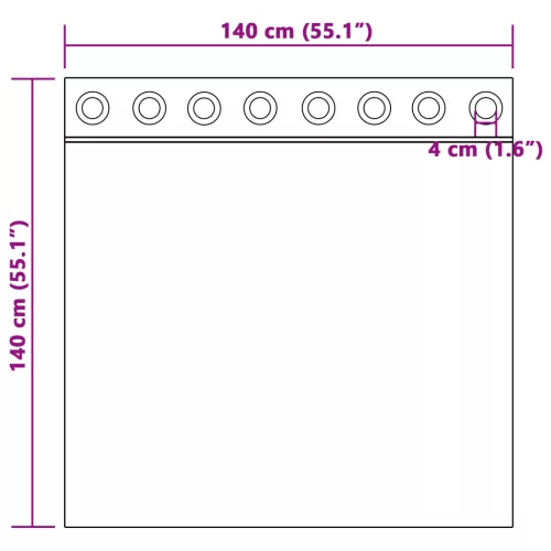  Függönyök 2 pcs Antracitszürke 140 x 140 cm Poliészter