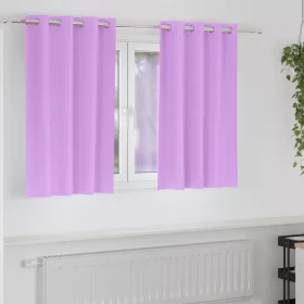    Függönyök függönyökkel 2 pcs Lila 140 x 140 cm Poliészter