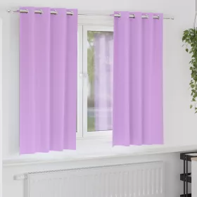    Függönyök függönyökkel 2 pcs Lila 175 x 140 cm Poliészter