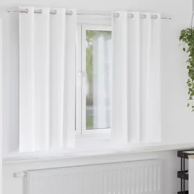  Függönyök 2 pcs Tiszta fehér 175 x 140 cm Poliészter