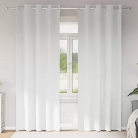  Függönyök 2 pcs Tiszta fehér 245 x 140 cm Poliészter