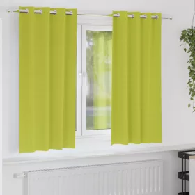    Függönyök függönyökkel 2 pcs Alma zöld 175 x 140 cm Poliészter