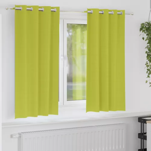  Függönyök függönyökkel 2 pcs Alma zöld 175 x 140 cm Poliészter
