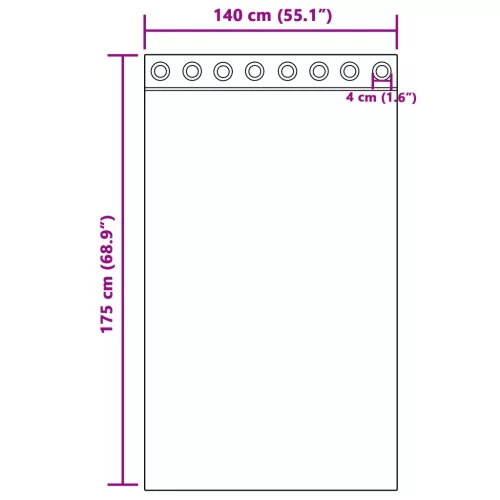  Függönyök függönyökkel 2 pcs Alma zöld 175 x 140 cm Poliészter
