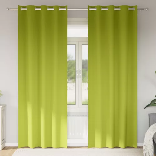  Függönyök függönyökkel 2 pcs Alma zöld 260 x 140 cm Poliészter