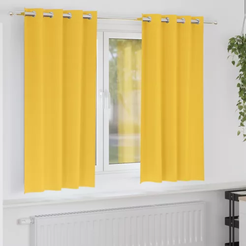  Függönyök 2 pcs mustársárga 175 x 140 cm Poliészter