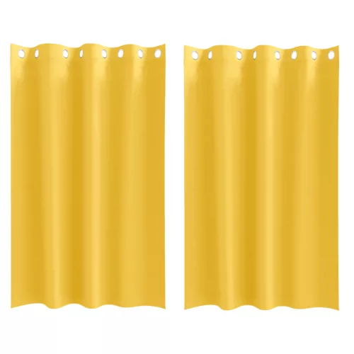  Függönyök 2 pcs mustársárga 175 x 140 cm Poliészter