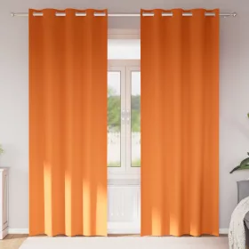    Függönyök 2 pcs Fényes narancssárga 260 x 140 cm Poliészter
