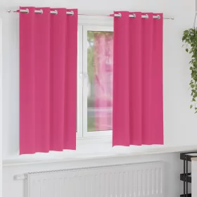    Függönyök 2 pcs Fényes rózsaszín 175 x 140 cm Poliészter