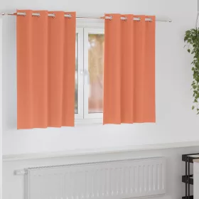    Függönyök függönyökkel 2 pcs Terrakotta 140 x 140 cm Poliészter