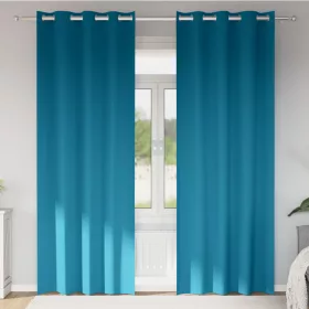    Függönyök függönyökkel 2 pcs Türkiz 245 x 140 cm Poliészter