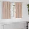  Fekete Függöny Gyűrűkkel 2 pcs Tópszínű 140 x 140 cm Poliészter