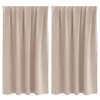  Fekete Függöny Gyűrűkkel 2 pcs Tópszínű 140 x 140 cm Poliészter