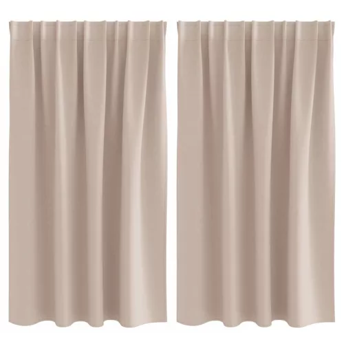  Fekete Függöny Gyűrűkkel 2 pcs Tópszínű 140 x 140 cm Poliészter