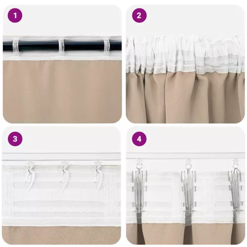  Fekete Függöny Gyűrűkkel 2 pcs Tópszínű 140 x 140 cm Poliészter
