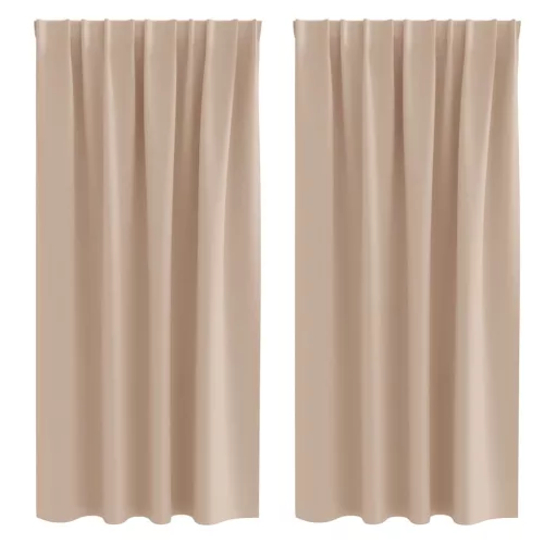  Függönyök függönyökkel 2 pcs Tópszínű Poliészter