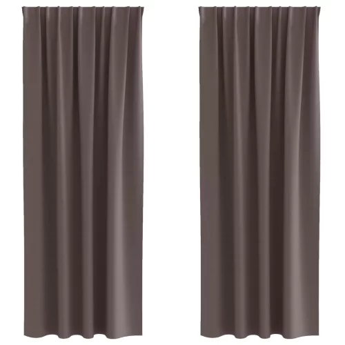  Sötétítő függönyök 2 pcs sötétbarna 245 x 140 cm Poliészter