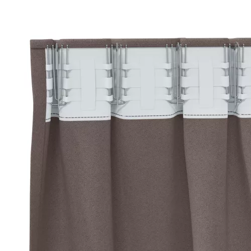  Sötétítő függönyök 2 pcs sötétbarna 245 x 140 cm Poliészter
