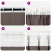  Sötétítő függönyök 2 pcs sötétbarna 245 x 140 cm Poliészter