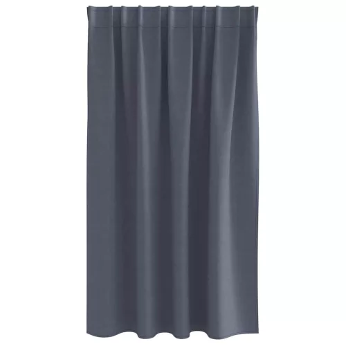  Fekete Függöny Gyűrűkkel 2 pcs Antracit 140 x 140 cm Poliészter