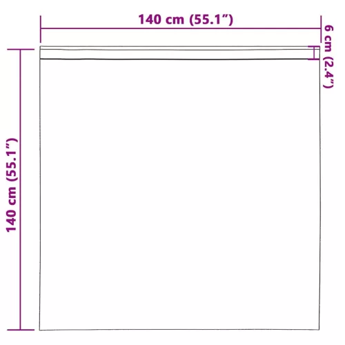  Fekete Függöny Gyűrűkkel 2 pcs Antracit 140 x 140 cm Poliészter