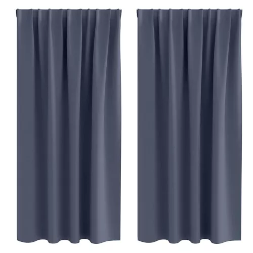  Függönyök függönyökkel 2 pcs Antracitszürke Poliészter