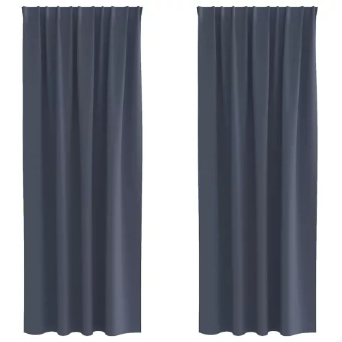  Függönyök függönyökkel 2 pcs Antracitszürke Poliészter