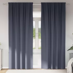   Sötétítő függönyök 2 pcs Antracitszürke 245 x 140 cm Poliészter