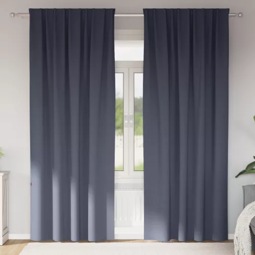  Sötétítő függönyök 2 pcs Antracitszürke 245 x 140 cm Poliészter