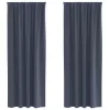  Sötétítő függönyök 2 pcs Antracitszürke 245 x 140 cm Poliészter