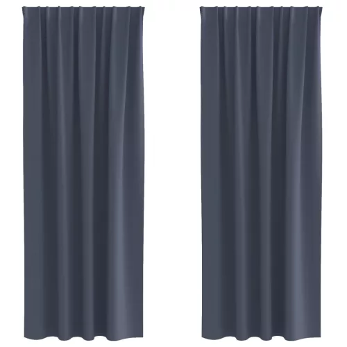  Sötétítő függönyök 2 pcs Antracitszürke 245 x 140 cm Poliészter