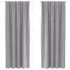  Függönyök 2 pcs Világosszürke 260 x 140 cm Poliészter