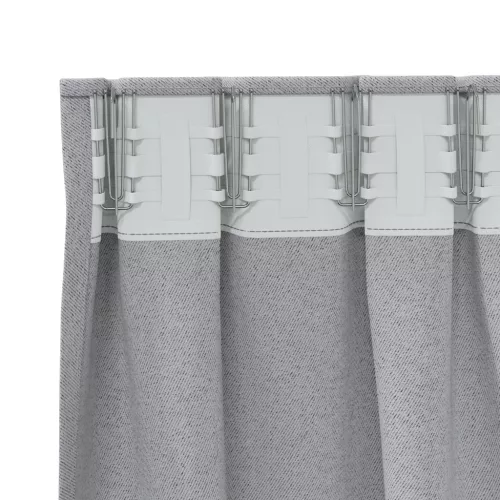  Függönyök 2 pcs Világosszürke 260 x 140 cm Poliészter