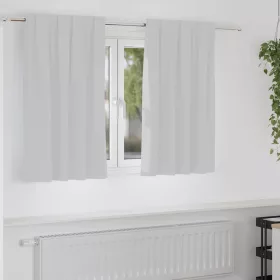    Fekete Függöny Gyűrűkkel 2 pcs Halvány szürke 140 x 140 cm