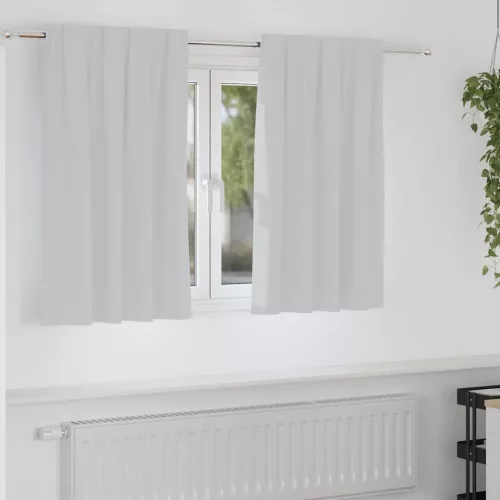  Fekete Függöny Gyűrűkkel 2 pcs Halvány szürke 140 x 140 cm