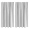  Fekete Függöny Gyűrűkkel 2 pcs Halvány szürke 140 x 140 cm