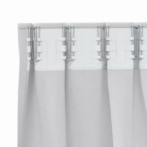  Fekete Függöny Gyűrűkkel 2 pcs Halvány szürke 140 x 140 cm