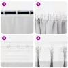  Fekete Függöny Gyűrűkkel 2 pcs Halvány szürke 140 x 140 cm