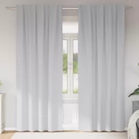    Függönyök 2 pcs Halvány szürke 245 x 140 cm Poliészter