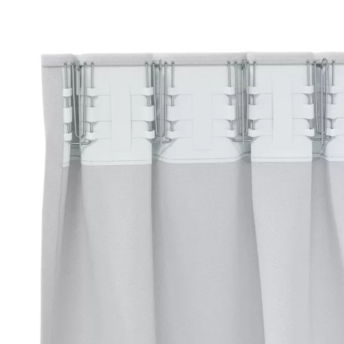  Függönyök 2 pcs Halvány szürke 260 x 140 cm Poliészter