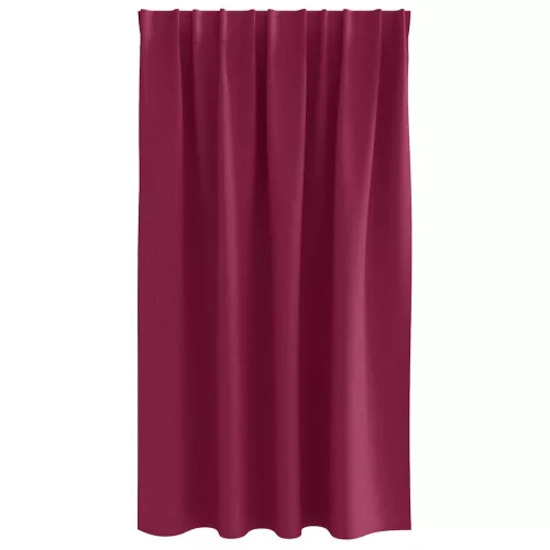  Fekete Függöny Gyűrűkkel 2 pcs Bordó 140 x 140 cm Poliészter