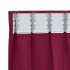  Fekete Függöny Gyűrűkkel 2 pcs Bordó 140 x 140 cm Poliészter