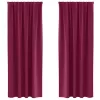  Függönyök függönyökkel 2 pcs Bordó 225 x 140 cm Poliészter