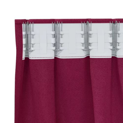  Függönyök függönyökkel 2 pcs Bordó 260 x 140 cm Poliészter