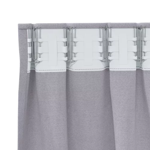  Függönyök függönyökkel 2 pcs Fém szürke 260 x 140 cm Poliészter