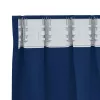  Fekete Függöny Gyűrűkkel 2 pcs Sötét kék 140 x 140 cm