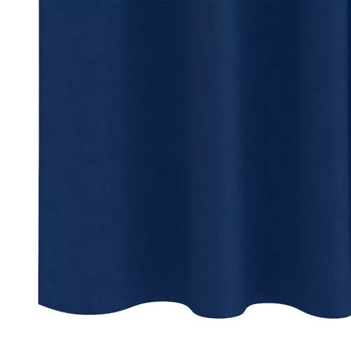  Fekete Függöny Gyűrűkkel 2 pcs Sötét kék 140 x 140 cm