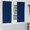  Fekete Függöny Gyűrűkkel 2 pcs Sötét kék 175 x 140 cm