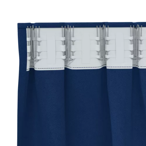  Függönyök függönyökkel 2 pcs Sötétkék 225 x 140 cm Poliészter