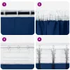  Függönyök függönyökkel 2 pcs Sötétkék 225 x 140 cm Poliészter